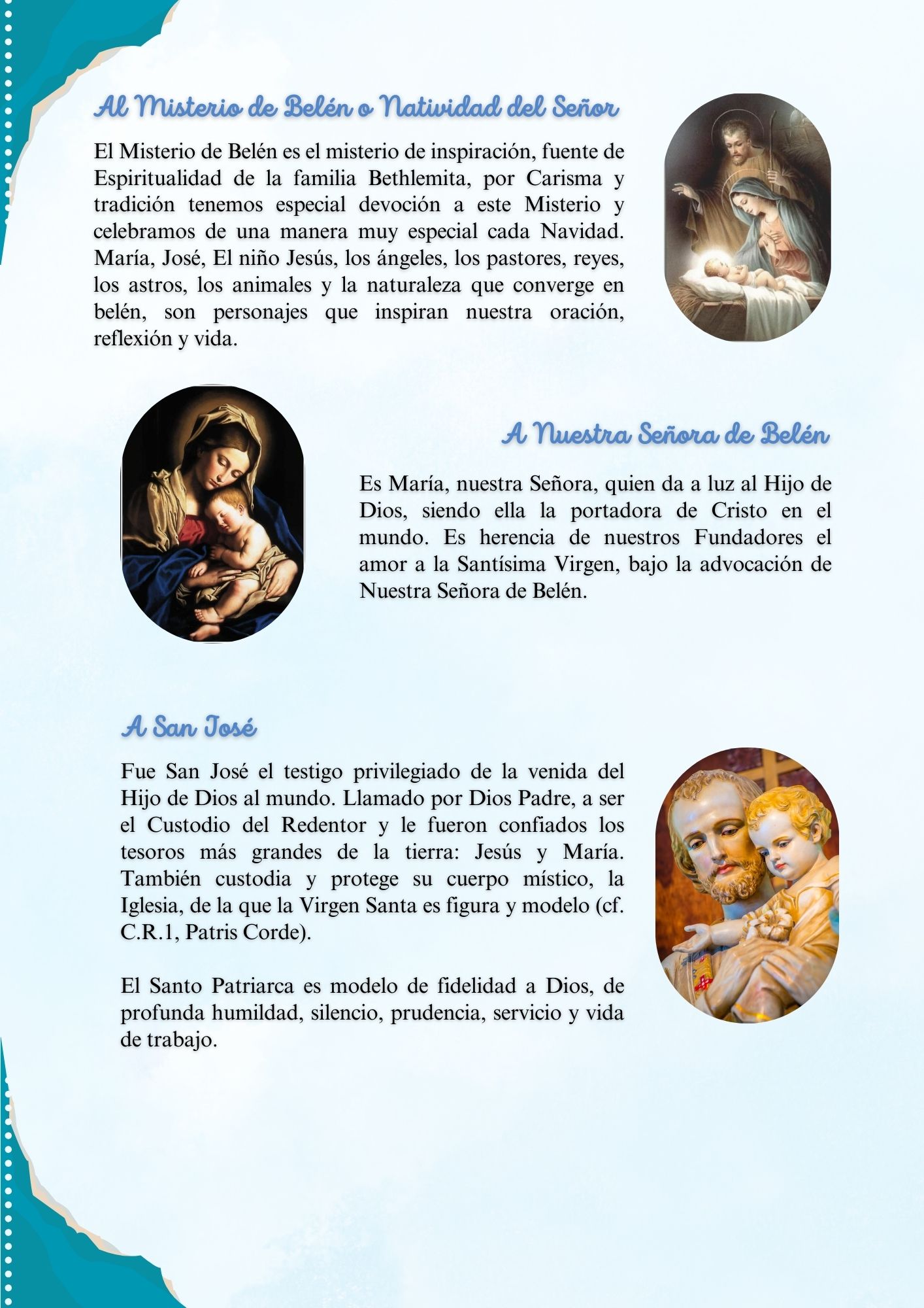 Devociones propias de la comunidad Bethlemita