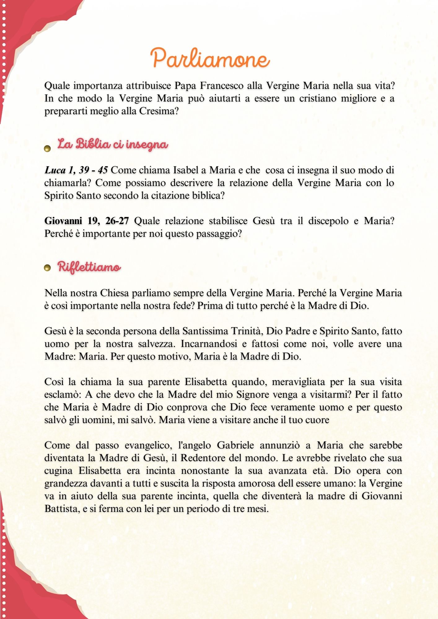 María, madre llena del Espíritu