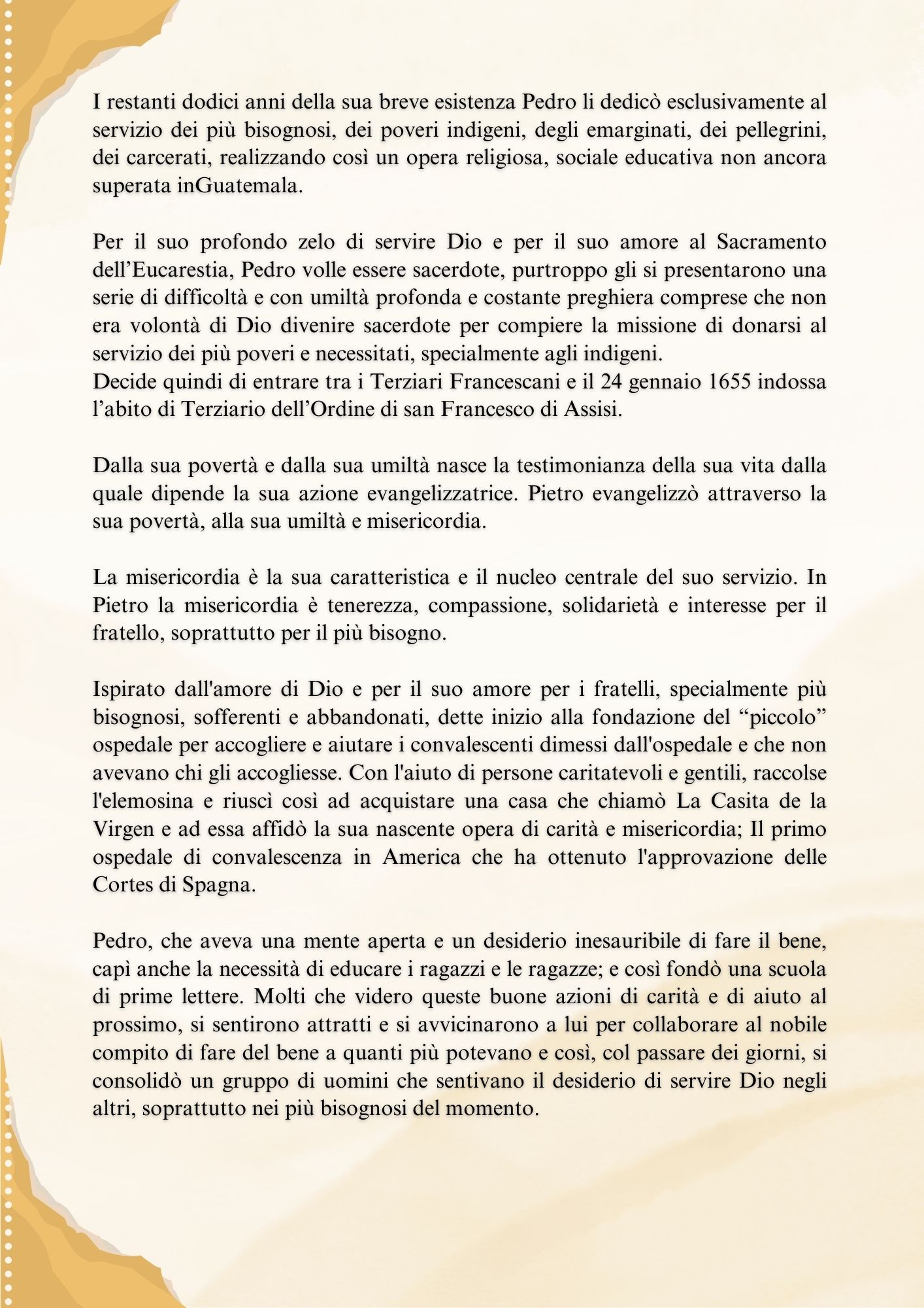 VIDA Y MISIÓN DEL SANTO HERMANO PEDRO Y DE L AORDEN BETHLEMITA (3)