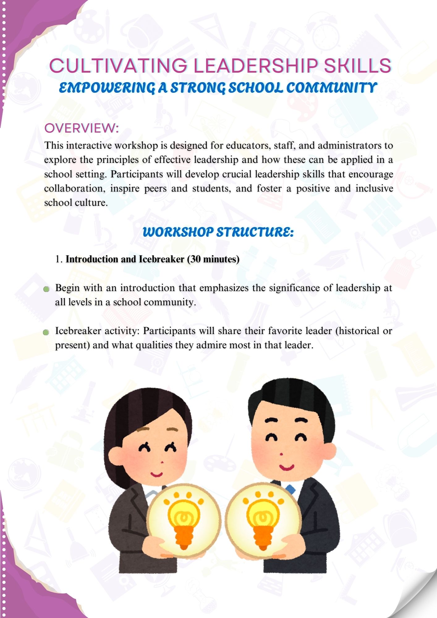 Workshop Structure (4)